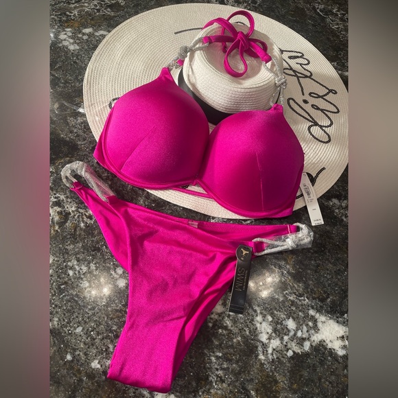 Victoria Secret bikini “Shine Rope” bombshell 34DD, 36DD,32D, 34D, 34A & bottoms - Picture 8 of 15
